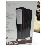 Electric oil filled 1500 watt radiator heater, new in box.