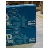2 boxes Advanced hand sanitizer. 100 count packets per box.