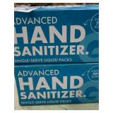 2 boxes Advanced hand sanitizer. 100 count packets per box.