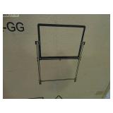 57" x 33 1/2" Reversible Cork Bulletin Board / Magnetic Whiteboard with Powder-Coated Aluminum Frame and Mobile Stand, new in box