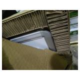 57" x 33 1/2" Reversible Cork Bulletin Board / Magnetic Whiteboard with Powder-Coated Aluminum Frame and Mobile Stand, new in box