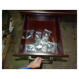 Cherry style L-shaped desk