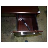 Cherry style L-shaped desk