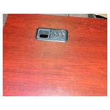 Cherry style L-shaped desk