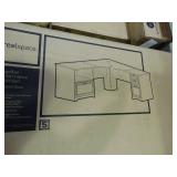 Magellan Performance Collection L-shaped desk with Expresso finish. New in original boxes.  Measurements in pictures.