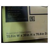 Magellan Performance Collection L-shaped desk with Expresso finish. New in original boxes.  Measurements in pictures.