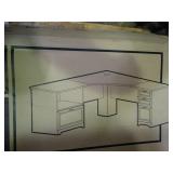 Magellan Performance Collection L-shaped desk with Expresso finish. New in original boxes.  Measurements in pictures.