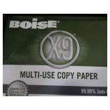 Box of 7 reams of Boise 8.5" X 11" multi-use copy paper