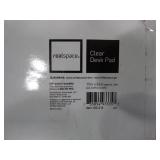 realspace 19" x 24" clear desk pad