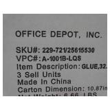 box of 3 32.4oz bottles of school glue, new, never used