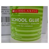 box of 3 32.4oz bottles of school glue, new, never used