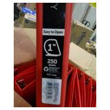 Case of 12 red 1" binders