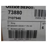 Box of 6 pink 1" binders