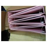 Box of 6 pink 1" binders
