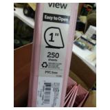 Box of 6 pink 1" binders