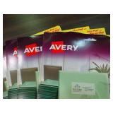5 new packages of Avery shipping labels