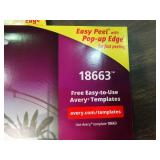 5 new packages of Avery shipping labels