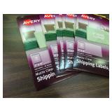 5 new packages of Avery shipping labels