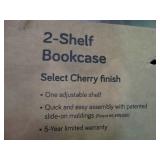 Sauder select cherry finish 2-shelf bookcase, new in box