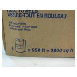 Case of Scott brand roll paper towels