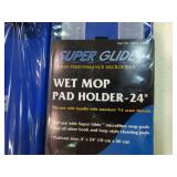 4 brand new Super Glide 24" wet mop pad holders.