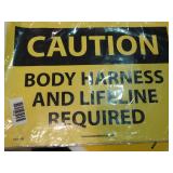 multiple caution and danger signs