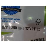 Ream of Hammermill 17" x 11" 80lb premium color copy paper.