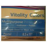 ream of xerox Vitality Colors 20lb 8.5" x 11" tan multipurpose printer paper
