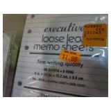 Multiple packages of new loose leaf memo book paper