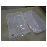 Clear sheets with adhesive sides. Measurements in pictures.