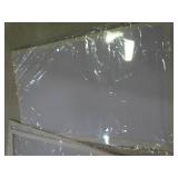 Clear sheets with adhesive sides. Measurements in pictures.