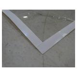 Clear sheets with adhesive sides. Measurements in pictures.
