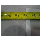 Clear sheets with adhesive sides. Measurements in pictures.