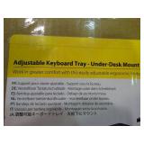 Adjustable under desk mount keyboard tray, new in box