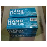 4 boxes of 100 count advanced hand sanitizer