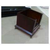 3 hole punch and wood post-it note holder