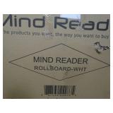 Mind Reader ROLLBOARD-WHT Mobile Dry Erase Board, Magnetic Double Sided 360 Degree Rotating White Board, White / Silver