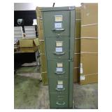 Heavy duty 5 drawer file cabinet, lockable by padlock. Drawers roll smooth.