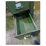 Heavy duty 5 drawer file cabinet, lockable by padlock. Drawers roll smooth.