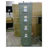 Heavy duty 5 drawer file cabinet, lockable by padlock. Drawers roll smooth.