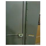 Heavy duty 5 drawer file cabinet, lockable by padlock. Drawers roll smooth.