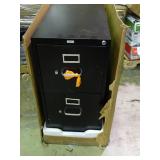 New 2 drawer file cabinet with lock and key.
