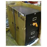 New 2 drawer file cabinet with lock and key.