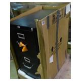 New 2 drawer file cabinet with lock and key.