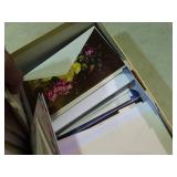 box full of never used greeting, Christmas, birthday cards and etc.