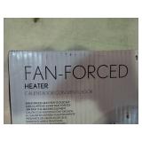 Small fan forced heater, new in box