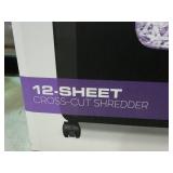 Ativa 12 sheet cross cut paper shredder in original box