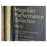 realspace Magellan Performance Collection Hutch in cherry finish, new in box. Measurements in pictures.
