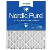 14x20x1 Pleated MERV 12 AC Furnace Air Filters Qty 6