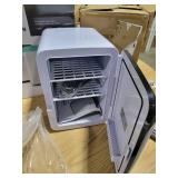 Cooluli 10L Mini Fridge for Bedroom - Car, Office Desk & College Dorm Room - 12V Portable Cooler & Warmer for Food, Drinks, Skincare, Beauty, Makeup & Cosmetics - AC/DC Small Refrigerator (White)